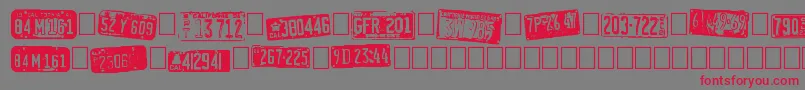 CalifornianCars Font – Red Fonts on Gray Background