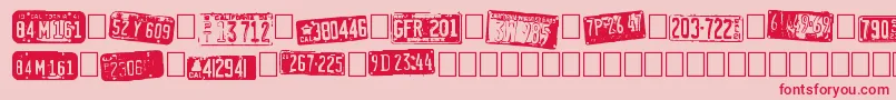 CalifornianCars Font – Red Fonts on Pink Background