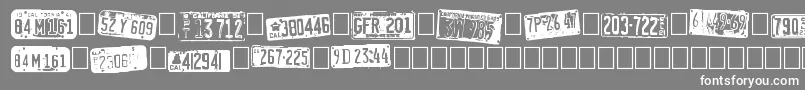 CalifornianCars Font – White Fonts on Gray Background