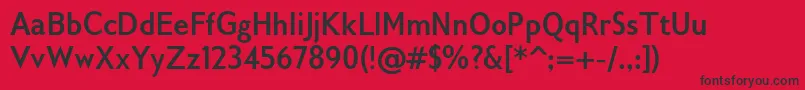 Gilliusadfno2Boldcond Font – Black Fonts on Red Background