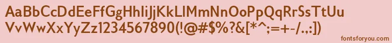Gilliusadfno2Boldcond Font – Brown Fonts on Pink Background