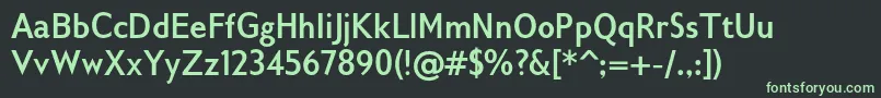 Czcionka Gilliusadfno2Boldcond – zielone czcionki na czarnym tle