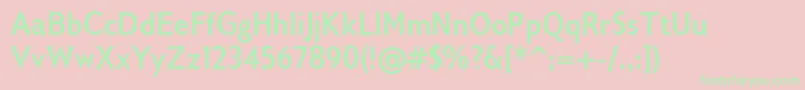 Gilliusadfno2Boldcond Font – Green Fonts on Pink Background