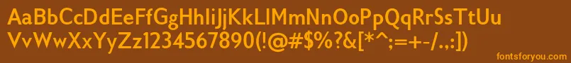 Шрифт Gilliusadfno2Boldcond – оранжевые шрифты на коричневом фоне