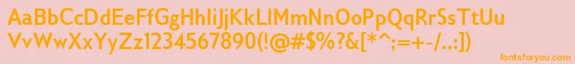 Gilliusadfno2Boldcond Font – Orange Fonts on Pink Background