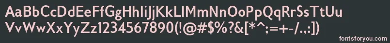フォントGilliusadfno2Boldcond – 黒い背景にピンクのフォント