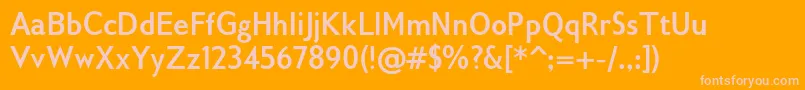 Gilliusadfno2Boldcond Font – Pink Fonts on Orange Background