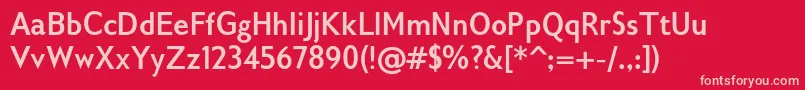 Gilliusadfno2Boldcond Font – Pink Fonts on Red Background