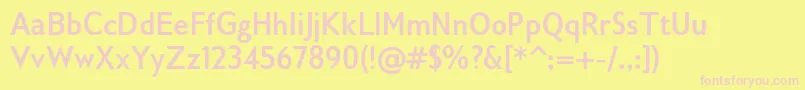 Gilliusadfno2Boldcond Font – Pink Fonts on Yellow Background