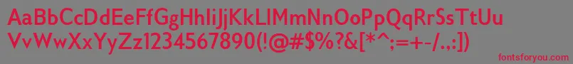 Gilliusadfno2Boldcond Font – Red Fonts on Gray Background