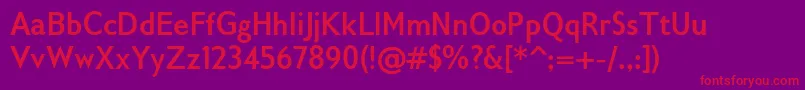 Gilliusadfno2Boldcond Font – Red Fonts on Purple Background