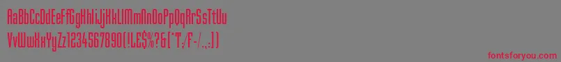 MekanikLetPlain Font – Red Fonts on Gray Background