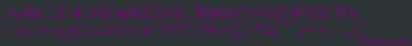 Шрифт SistahYsse – фиолетовые шрифты на чёрном фоне