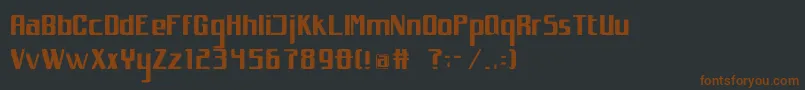 Fonte Spacejunk.Xl – fontes marrons em um fundo preto