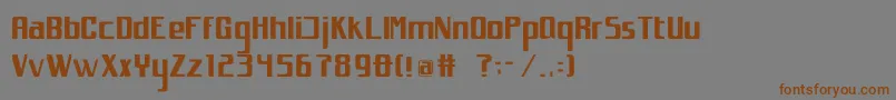 Czcionka Spacejunk.Xl – brązowe czcionki na szarym tle