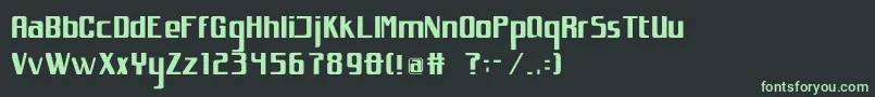 Spacejunk.Xl-fontti – vihreät fontit mustalla taustalla