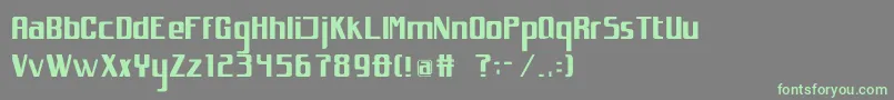 Spacejunk.Xl-fontti – vihreät fontit harmaalla taustalla