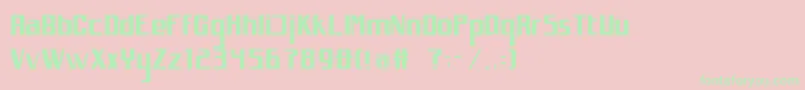 Spacejunk.Xl Font – Green Fonts on Pink Background