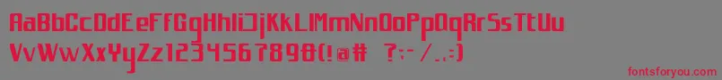 Spacejunk.Xl Font – Red Fonts on Gray Background