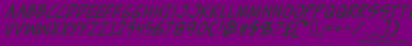 ZudJuiceItalic Font – Black Fonts on Purple Background
