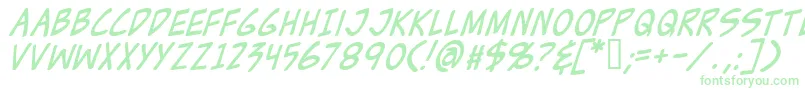 ZudJuiceItalic-Schriftart – Grüne Schriften auf weißem Hintergrund
