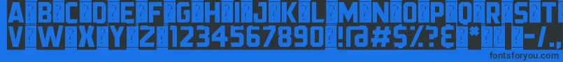 BlackStreamer Font – Black Fonts on Blue Background