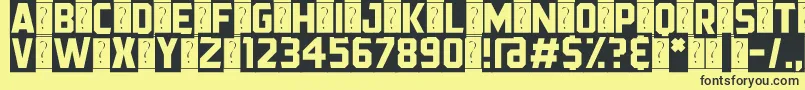 BlackStreamer Font – Black Fonts on Yellow Background