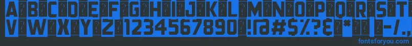 BlackStreamer Font – Blue Fonts on Black Background
