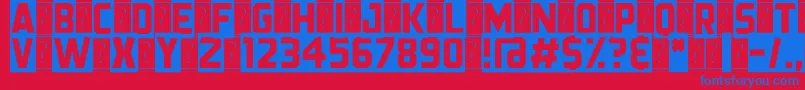 BlackStreamer Font – Blue Fonts on Red Background