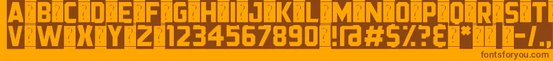 Czcionka BlackStreamer – brązowe czcionki na pomarańczowym tle
