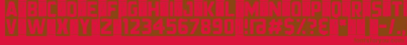 BlackStreamer Font – Brown Fonts on Red Background