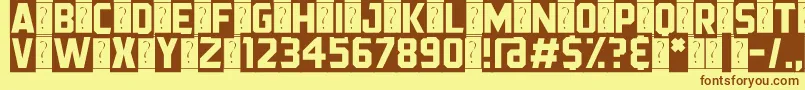 BlackStreamer Font – Brown Fonts on Yellow Background