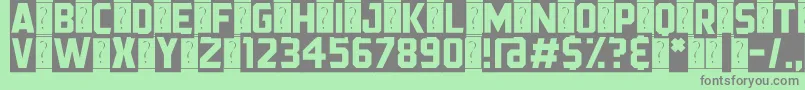 BlackStreamer Font – Gray Fonts on Green Background
