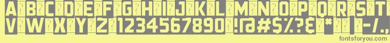 BlackStreamer Font – Gray Fonts on Yellow Background