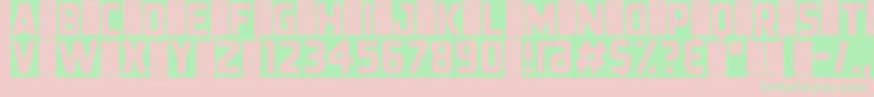 BlackStreamer Font – Green Fonts on Pink Background