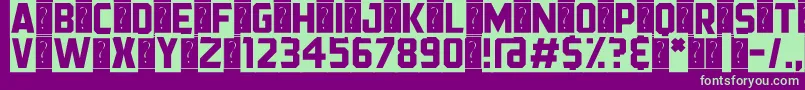 BlackStreamer Font – Green Fonts on Purple Background