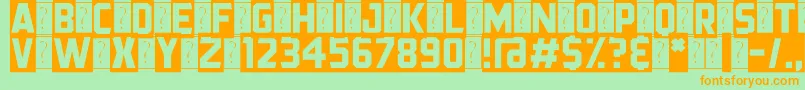 BlackStreamer Font – Orange Fonts on Green Background