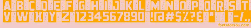 BlackStreamer Font – Orange Fonts on Pink Background