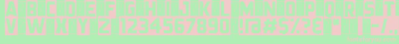 BlackStreamer Font – Pink Fonts on Green Background