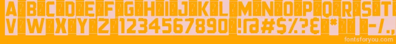 BlackStreamer Font – Pink Fonts on Orange Background