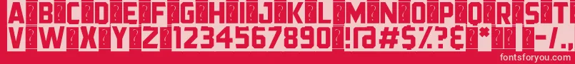 BlackStreamer Font – Pink Fonts on Red Background