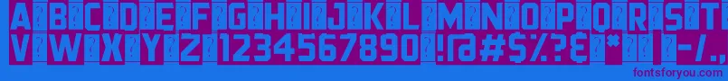 BlackStreamer Font – Purple Fonts on Blue Background