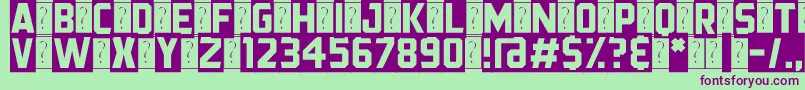 BlackStreamer Font – Purple Fonts on Green Background