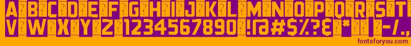 BlackStreamer Font – Purple Fonts on Orange Background