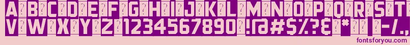 BlackStreamer Font – Purple Fonts on Pink Background
