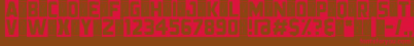 BlackStreamer-Schriftart – Rote Schriften auf braunem Hintergrund
