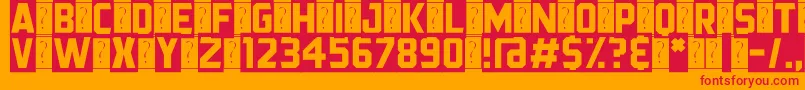 BlackStreamer Font – Red Fonts on Orange Background