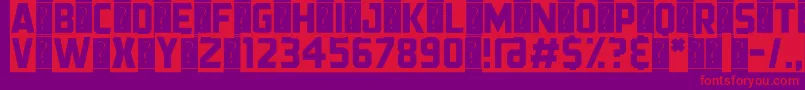 Fonte BlackStreamer – fontes vermelhas em um fundo violeta