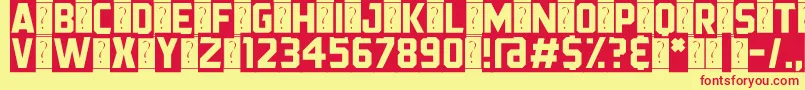 BlackStreamer Font – Red Fonts on Yellow Background