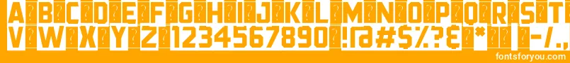 BlackStreamer Font – White Fonts on Orange Background